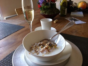 Champagne breakfast at Hotel Caroline ;-)