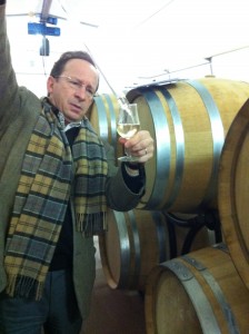 Charles Philipponnat pouring some Clos de Goisses vin clair