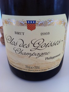 The amazing 2003 Champagne Philipponnat Clos des Goisses!