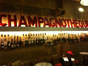Wall of Bottles at the CHAMPAGNOTHÈQUE®