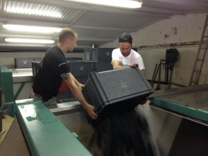 Alexandre Budan loading the press