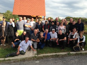 groups photo at Champagne Moussé